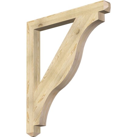 Ekena Millwork Funston Craftsman Rough Sawn Bracket, Douglas Fir, 4"W x 42"D x 48"H BKT04X42X48FST04RDF